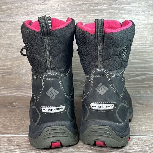 Columbia Bugaboot Techlite Women’s Sz 7 Black Pink Warm 200g Waterproof Boots - Picture 4 of 14